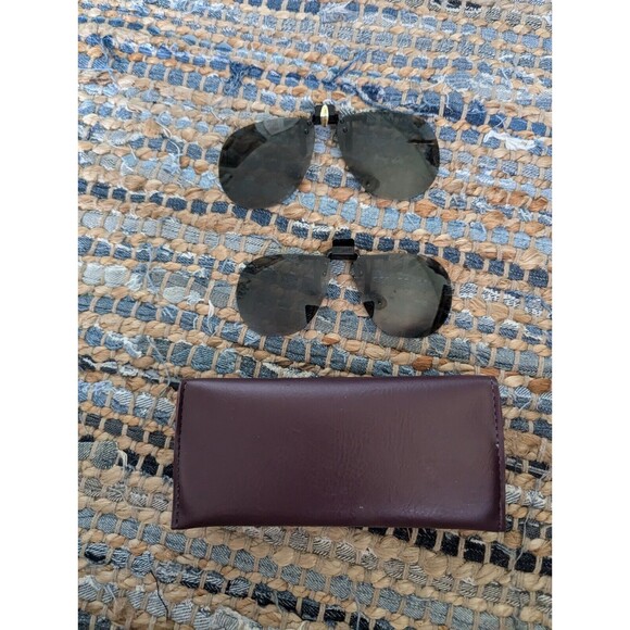 Designer Eyewear Hard Shell Case Flip Up Aviator Sunglasses Large & Medium Black - Picture 1 of 7